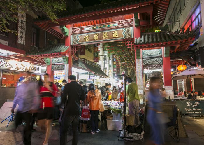 Night markets on Dixon Arcade in Chinatown, Sydney